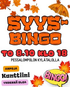 SyysBingo Pessalompolon kylätalolla